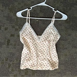 brandy melville floral lace amara tank top